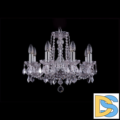 Подвесная люстра Bohemia Ivele Crystal 1402/8/160 Ni Leafs