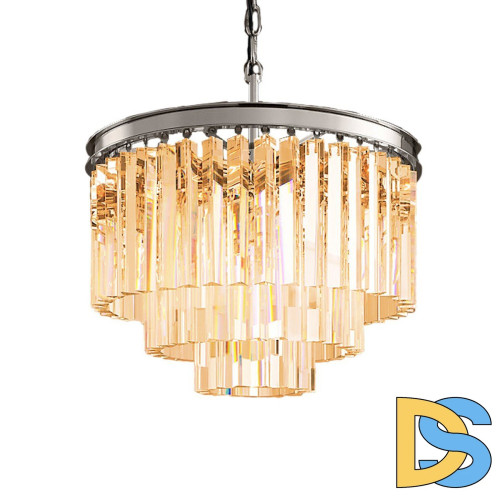 Подвесная люстра Delight Collection 1920s Odeon KR0387P-6 chrome/amber