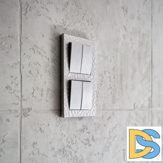 Рамка на 2 поста (серебряный) W0022406