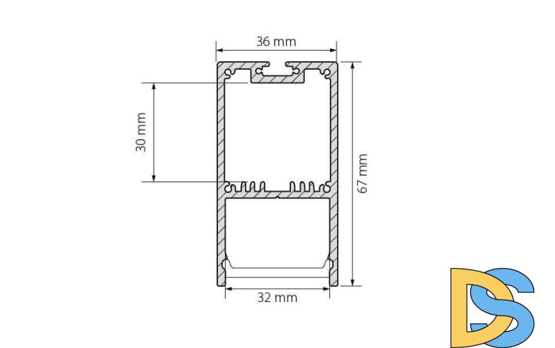 Профиль с экраном Arlight SL-LINE-3667-2500 ANOD+OPAL 020463