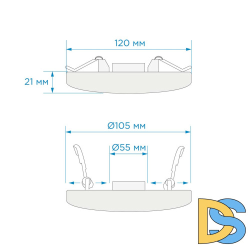 Встраиваемая светодиодная панель безрамочная Apeyron FLP 06-107