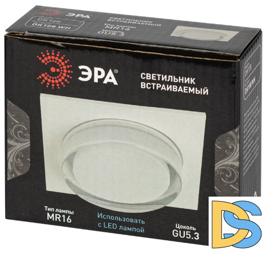 Встраиваемый светильник Эра DK108 WH Б0058398