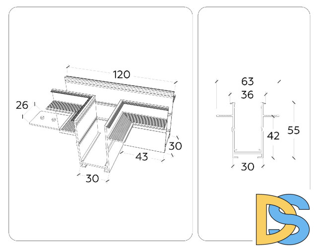 Коннектор Т-образный Ambrella Light Magnetic 220V GL1041