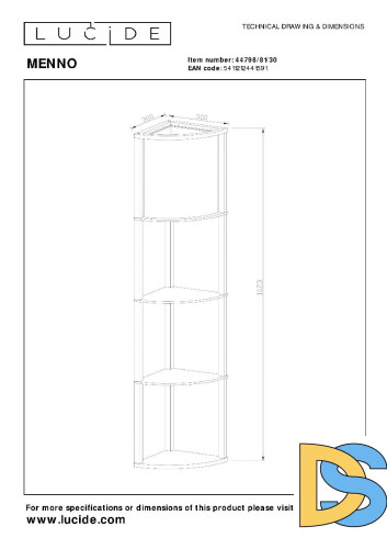Торшер Lucide Menno 44798/81/30