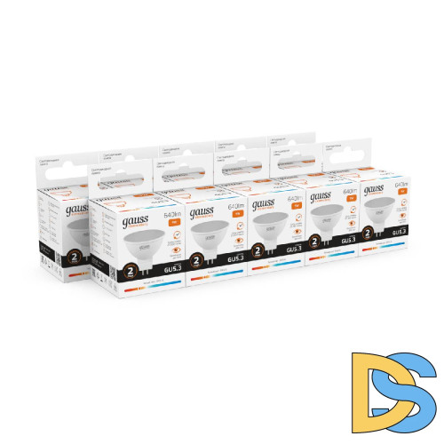 Лампа светодиодная Gauss GU5.3 9W 3000K матовая 13519