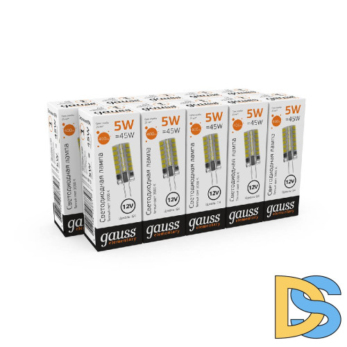 Лампа cветодиодная Gauss Elementary G4 3W 3000K прозрачная 18713