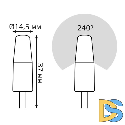 Лампа cветодиодная Gauss Elementary G4 3W 3000K прозрачная 18713