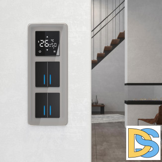 Рамка из стекла на 3 поста Elite дымчатый W0032417