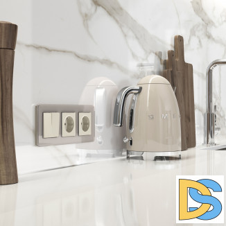 Рамка из стекла на 3 поста Elite дымчатый W0032417