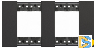 Декоративная рамка 2 поста (2+2 модуля).Черный. Btichino Living Now