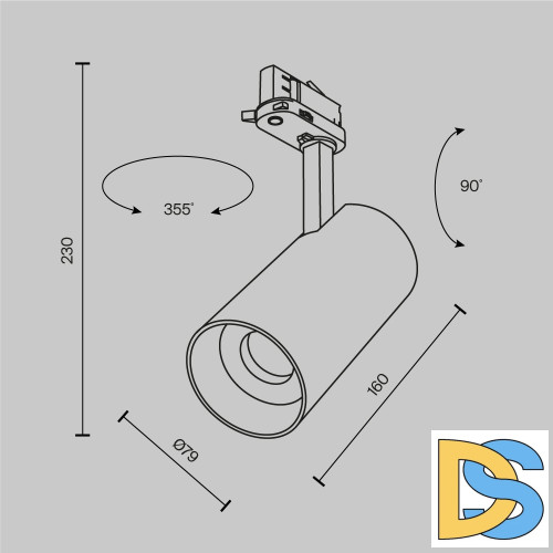 Трековый трехфазный светильник Maytoni Focus Led TR197-3-30WCCT-M-W