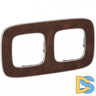 Рамка Legrand Valena Allure 2 поста Кожа 754452