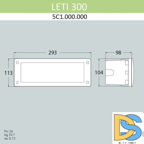 Светильник для подсветки лестниц Fumagalli Leti 5C1.000.000.LYF1R