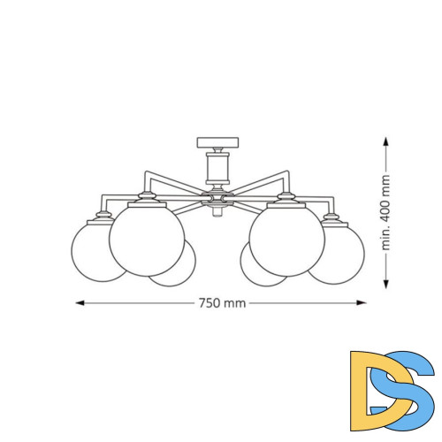 Потолочная люстра Kutek Mood Artu Glass ART-PL-6 (N) G