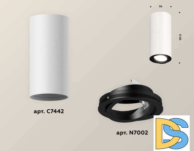 Накладной поворотный светильник Ambrella Light Techno XS7442002 (C7442, N7002)
