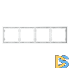 Рамка пластиковая VOLTUM S70 на 4 поста, (белый матовый)