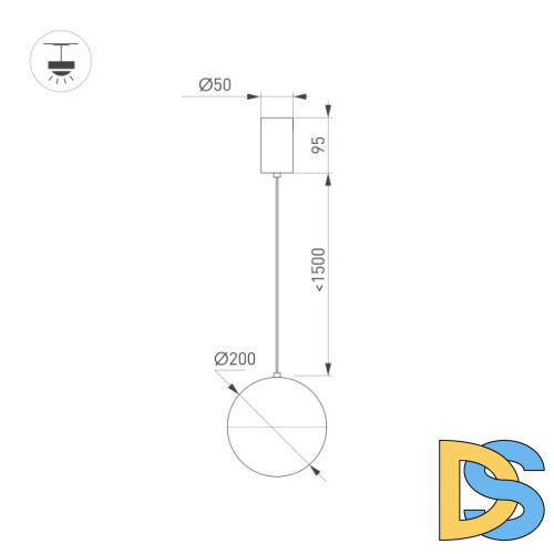 Подвесной светильник Arlight SP-Emisfero-R200-16W Warm3000 035992