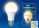 Лампа светодиодная (UL-00002371) Uniel E27 10W 3000K матовая LED-A60-10W/WW/E27/FR/MB PLM11WH