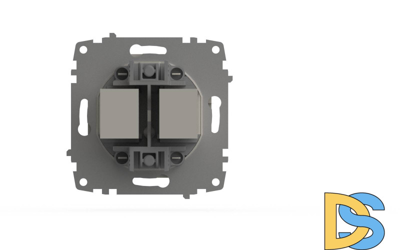 Розетка компьютерная двухместная ( Cat 6) ELBI Zena Vega 609-010200-248