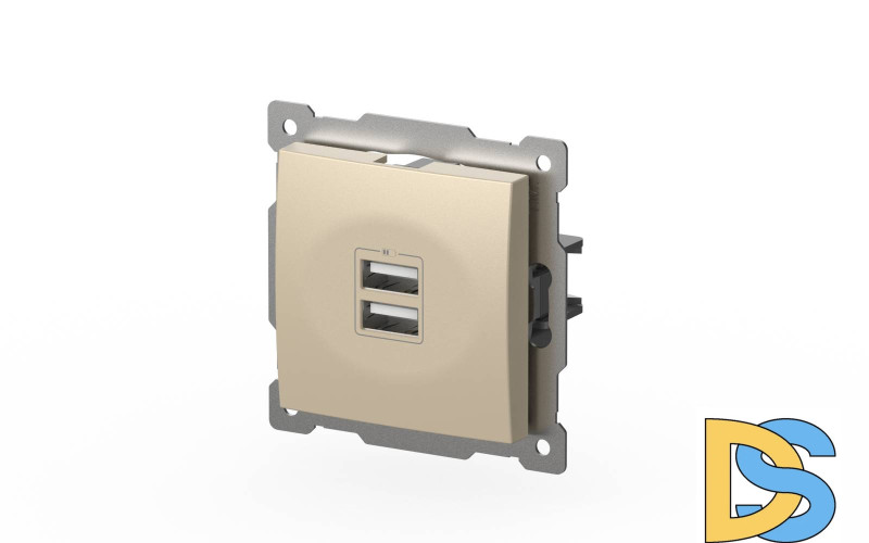 Розетка USB 5V 2,1A 2-я ELBI Zena Vega 609-012500-143