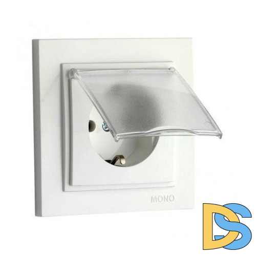 Розетка с заземлением с крышкой Mono Electric Despina 16А 250В белый 102-190021-118