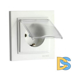 Розетка с заземлением с крышкой Mono Electric Despina 16А 250В белый 102-190021-118