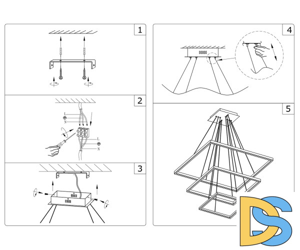 Подвесная люстра Kink Light Альтис 08201,01(4000K)