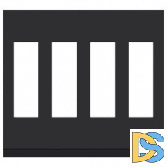 Рамка 4-ая (четверная), Каучук/Антрацит, серия Unica Pure, Schneider Electric