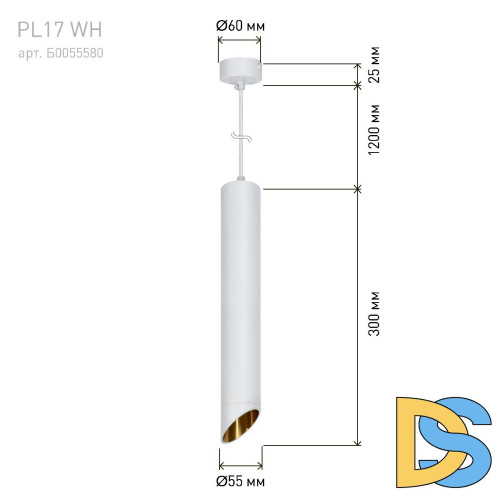 Подвесной светильник Эра PL 17 WH Б0055580