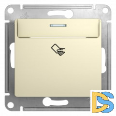 Выключатель карточный для гостиниц, Бежевый, серия Glossa, Schneider Electric