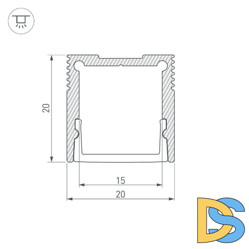 Профиль Arlight SL-SLIM20-H20-2000 BLACK 047632
