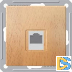 Розетка компьютерная 1-ая кат.5е, RJ-45 (интернет), Бук (пластик), серия Wessen 59, Schneider Electric