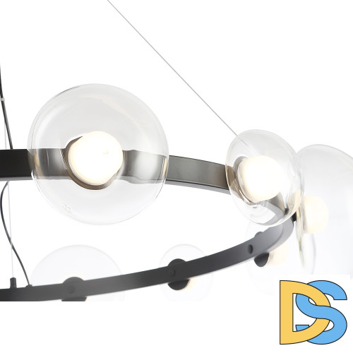 Подвесная люстра Crystal Lux BOSQUE SP12 BLACK/TRANSPARENT