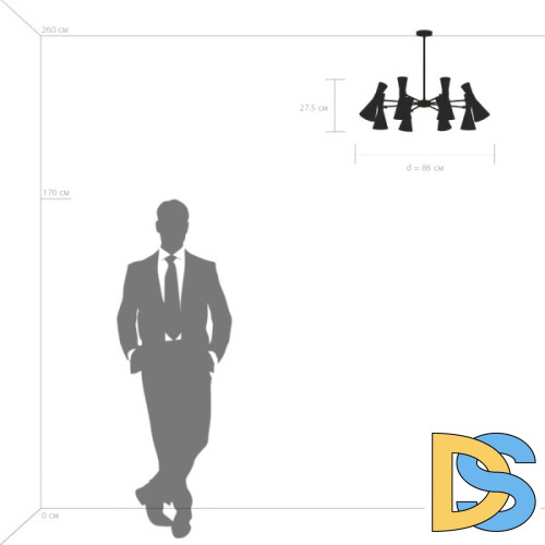 Люстра на штанге Lightstar 816086