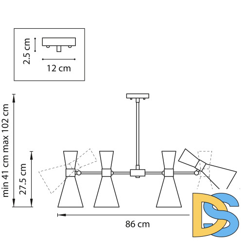 Люстра на штанге Lightstar 816086
