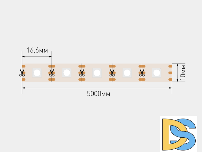 Светодиодная лента SWG PRO 5050 5м IP20 SWG5PT60-12-9-WS2815RGB 00-00032522