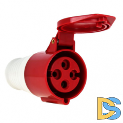 Силовая переносная розетка 3Р+РЕ 16A 380В IP44