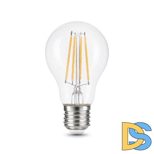 Лампа светодиодная филаментная Gauss E27 12W 2700K груша прозрачная 102902112