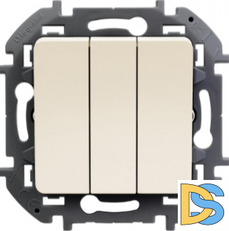 Выключатель Legrand Inspiria 3-кл слоновая кость, 673641