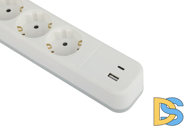 Сетевой фильтр Эра USF-4es-1,5m-2xUSBAC-W Б0059571