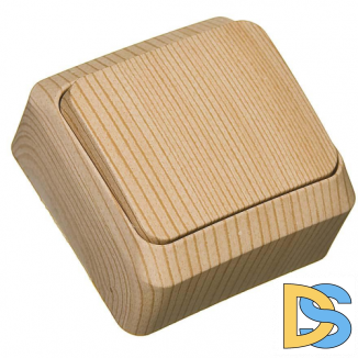 Переключатель Этюд 1-клавишный сосна