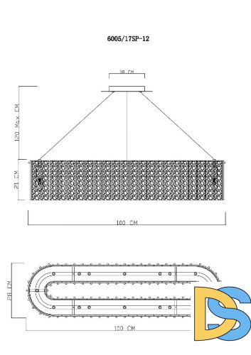 Подвесная люстра Divinare Felis 6005/17 SP-12