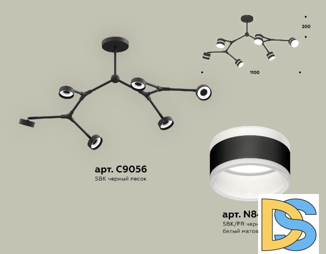 Люстра на штанге Ambrella Light Traditional (C9056, N8445) XB9056202