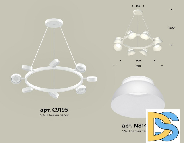 Подвесная люстра Ambrella Light Traditional (C9195, N8140) XB9195100