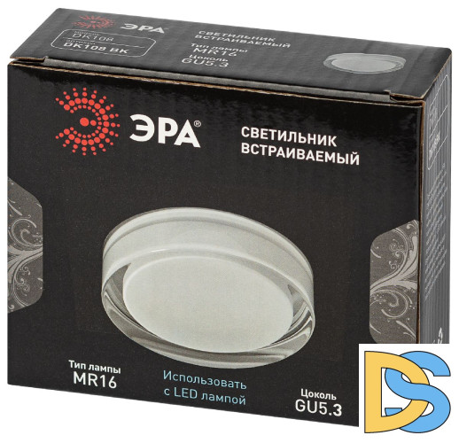 Встраиваемый светильник Эра DK108 BK Б0058399
