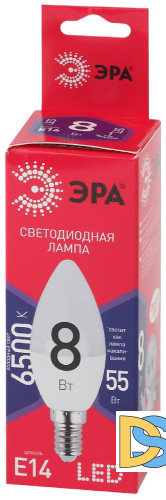 Лампа светодиодная Эра E14 8W 6500K LED B35-8W-865-E14 R Б0045341