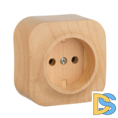 Розетка 2К Legrand Quteo 16A 250V б/з дерево 782270