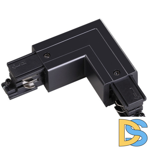 Коннектор угловой Novotech track black 3phase 135063