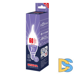 Лампа светодиодная Volpe Norma LED-CW37-7W/6500K/E14/FR/NR UL-00010989