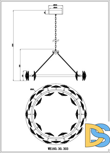 Подвесная люстра Wertmark Pamela WE160.30.303